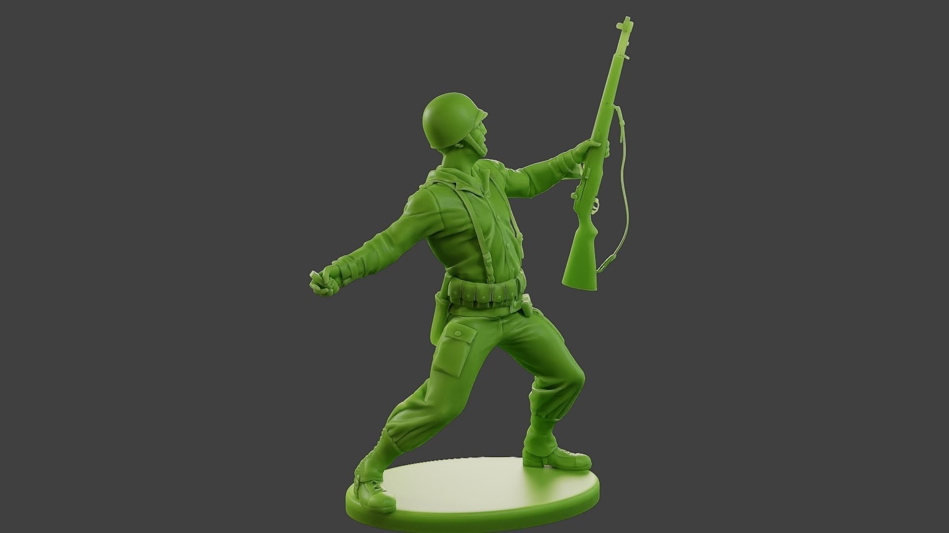 American soldier ww2 grenade A1 3D print model_8