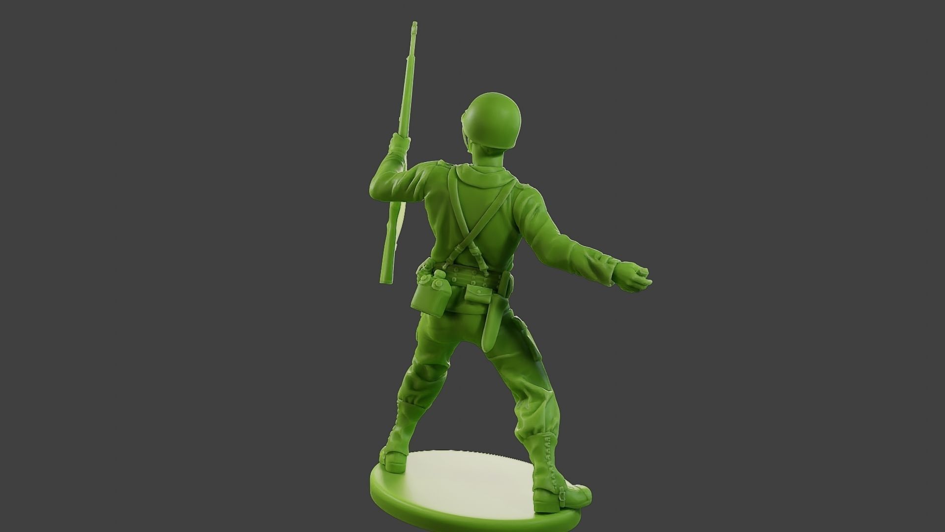 American soldier ww2 grenade A1 3D print model_5