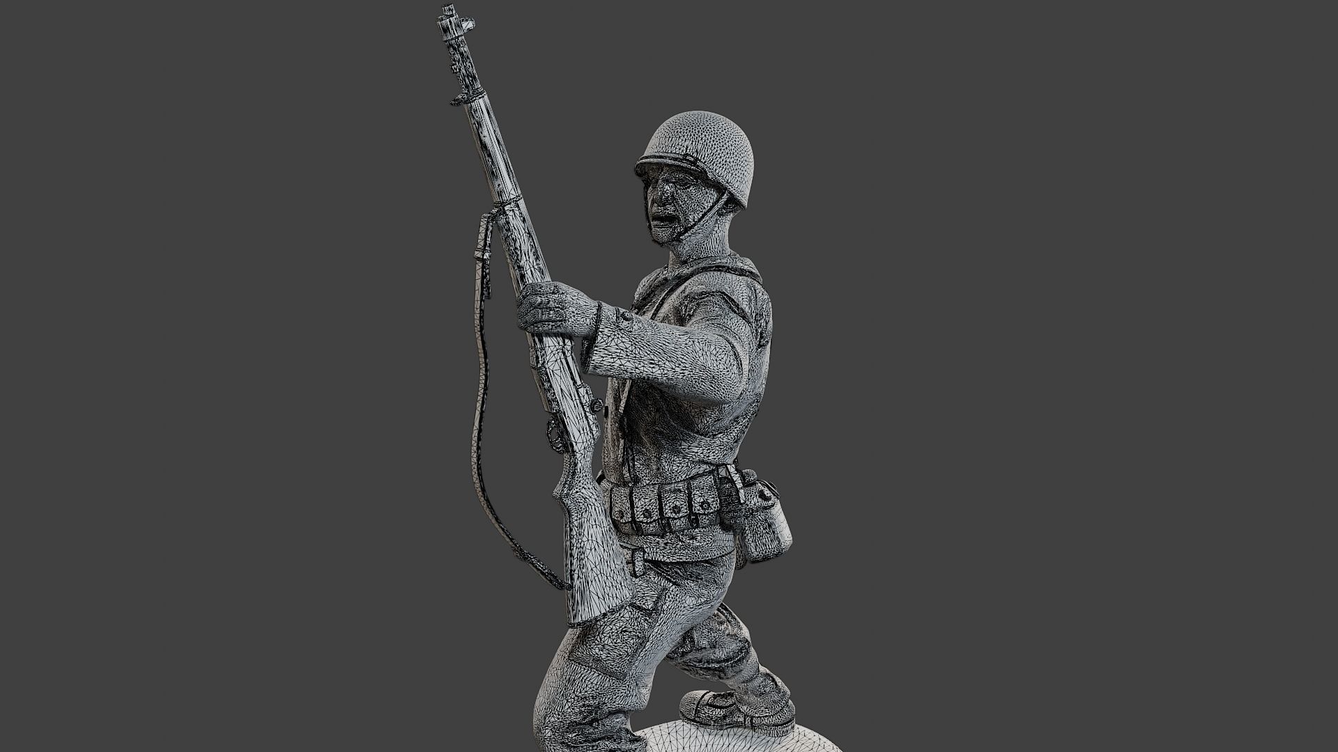 American soldier ww2 grenade A1 3D print model_12