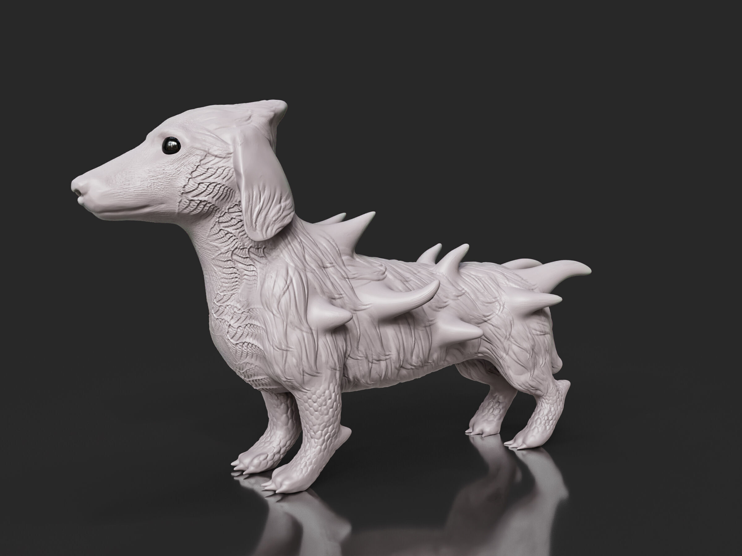 Cute Sci-Fi Alien Dog 3D print model_4