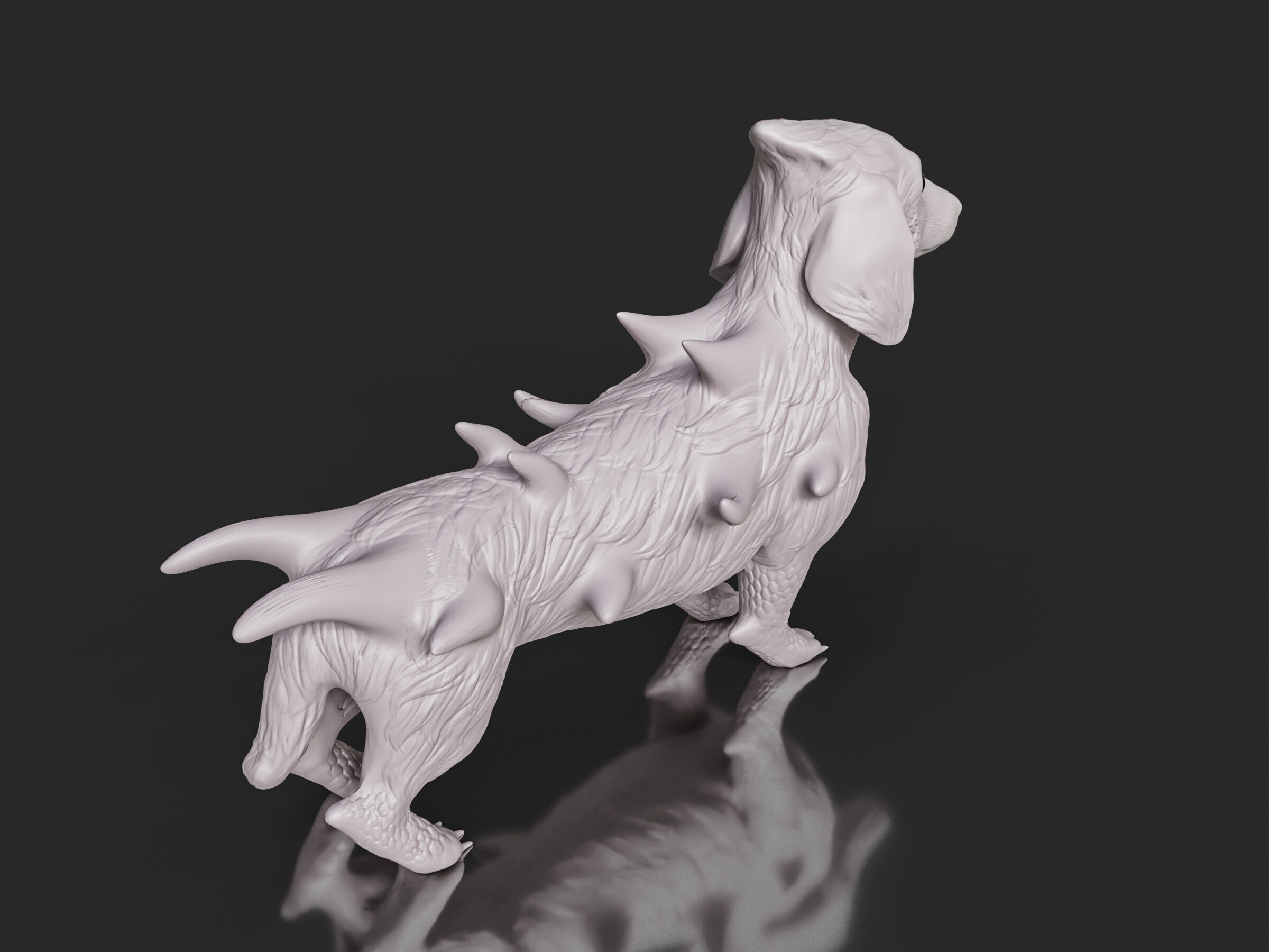 Cute Sci-Fi Alien Dog 3D print model_2