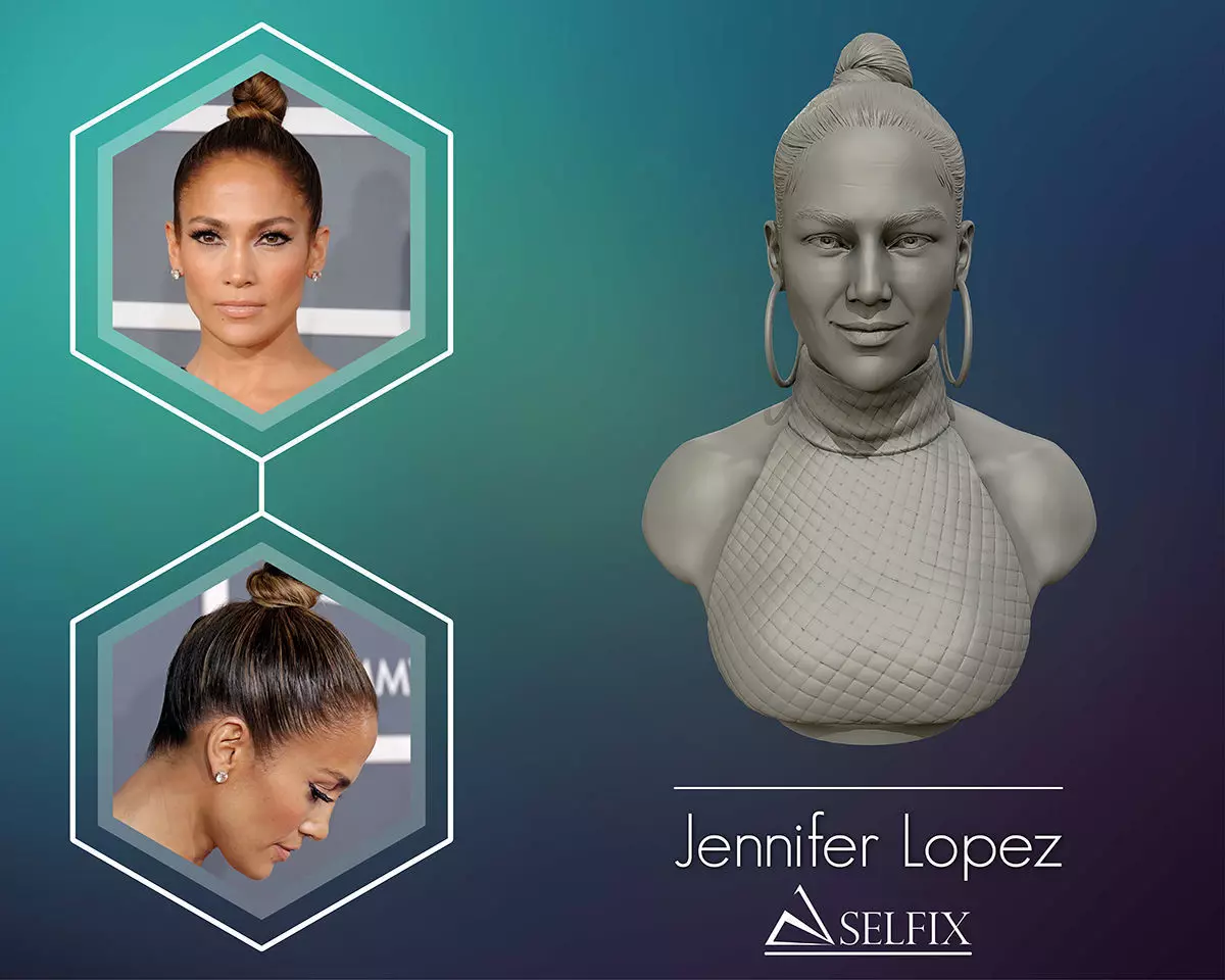 Jennifer Lopez  sculpture Ready to Print 3D print model_0