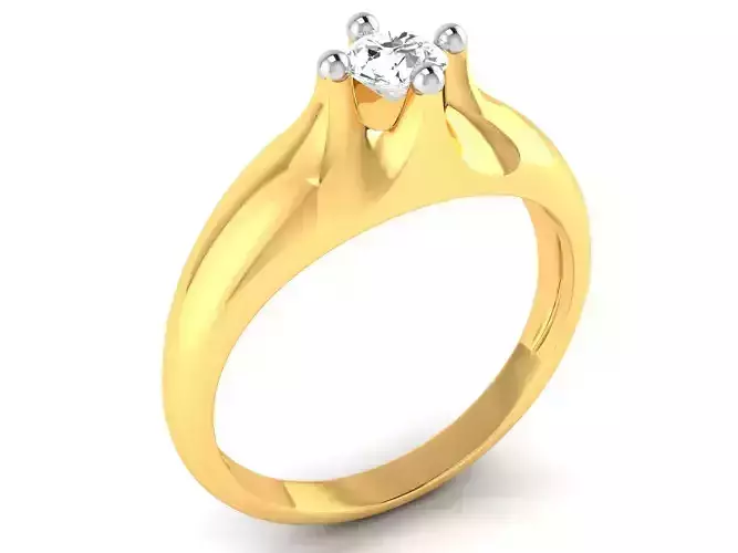 Women solitaire ring 3dm stl render detail 3D print model