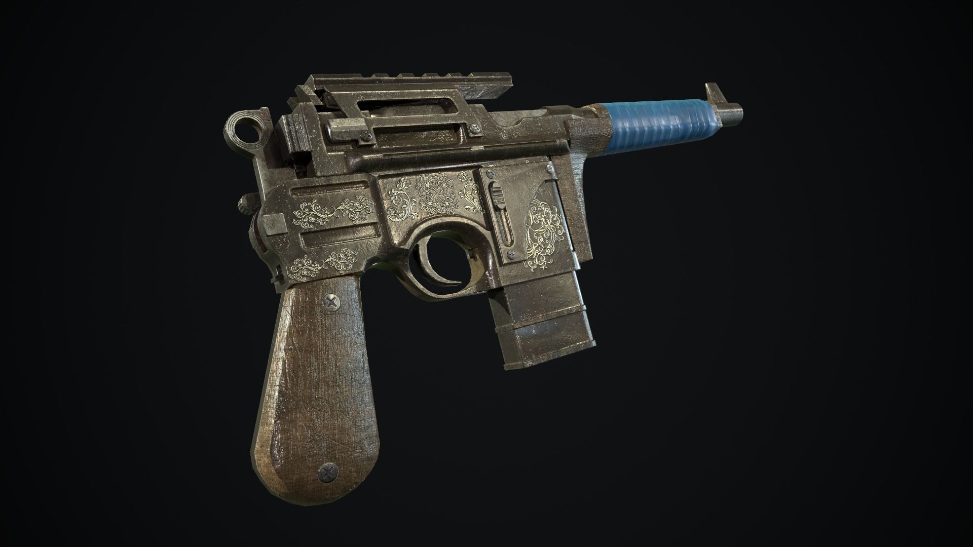 Secondary weapon pack Low-poly 3D model_11