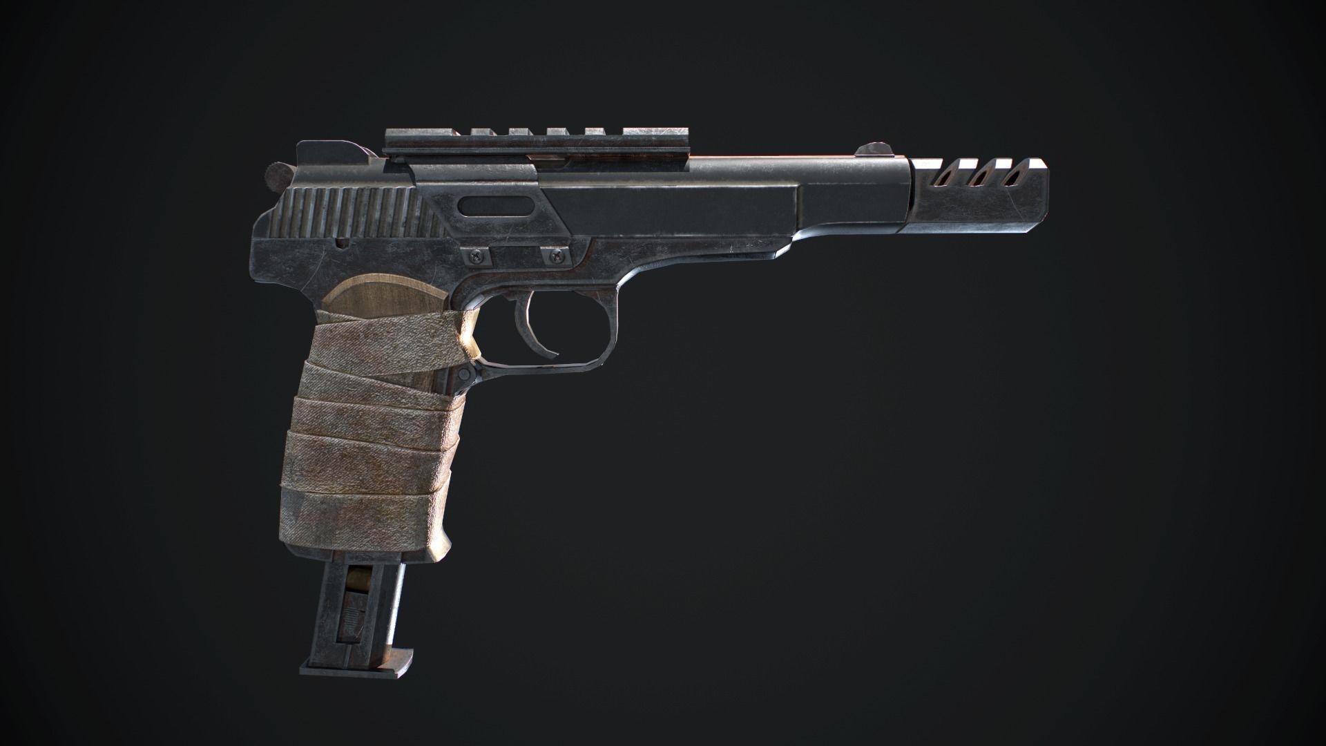 Secondary weapon pack Low-poly 3D model_10