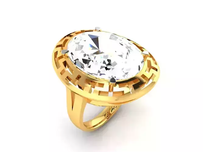 Women solitaire ring 3dm stl render detail 3D print model
