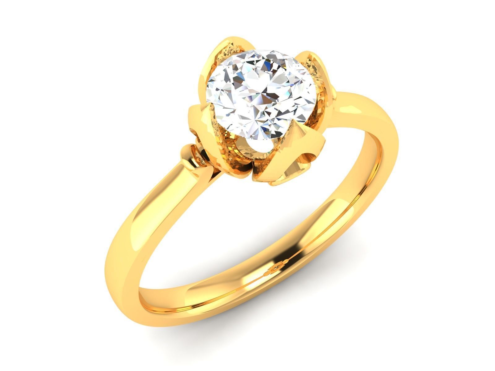 Women solitaire ring 3dm stl render detail 3D print model 3D print model_1