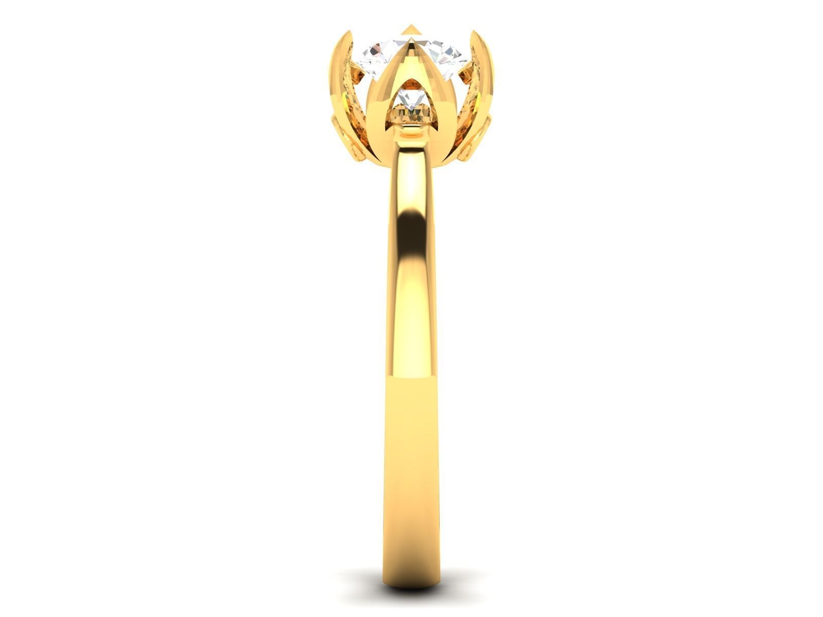 Women solitaire ring 3dm stl render detail 3D print model 3D print model_5