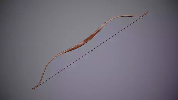 Bow Asia Medieval Low-poly 3D model