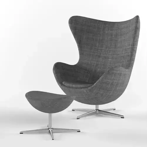 EGG lounge chair with footstool by Fritz Hansen