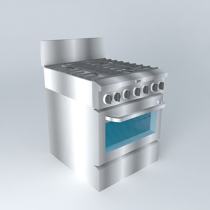 Gas Stove 3D Model MAX OBJ 3DS FBX STL DAE