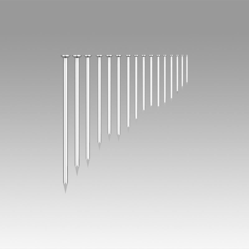 Round nails DIN 1151 3D model_4