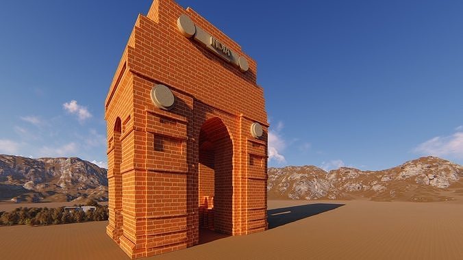 India gate 3d model  Low-poly 3D model
