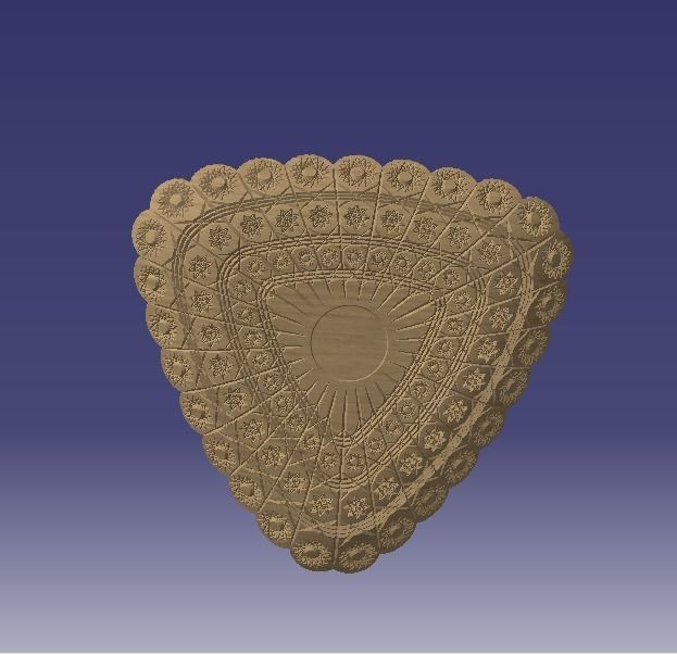 pk triangular sweet dish 3D print model_2