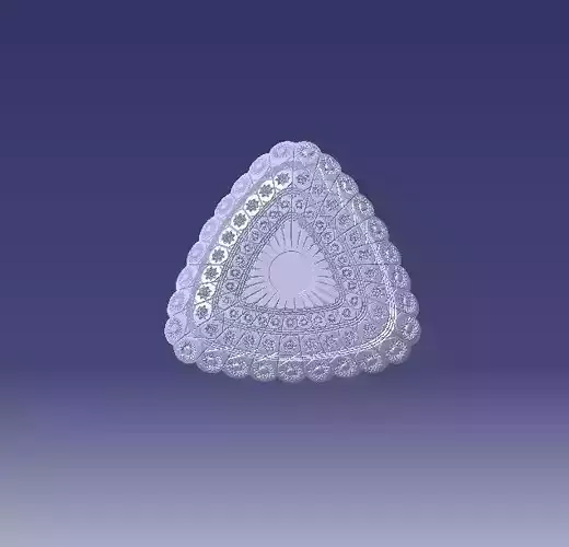 pk triangular sweet dish