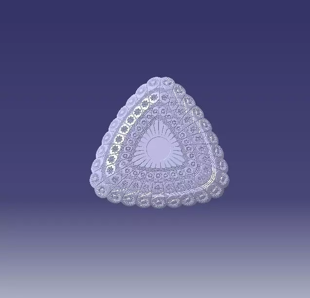 pk triangular sweet dish 3D print model_0