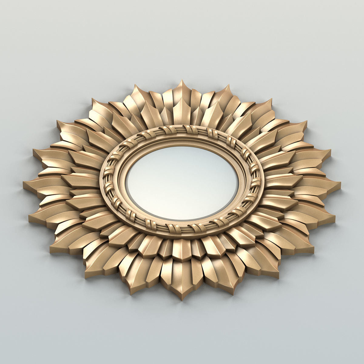 Round mirror frame 005 3D model_3
