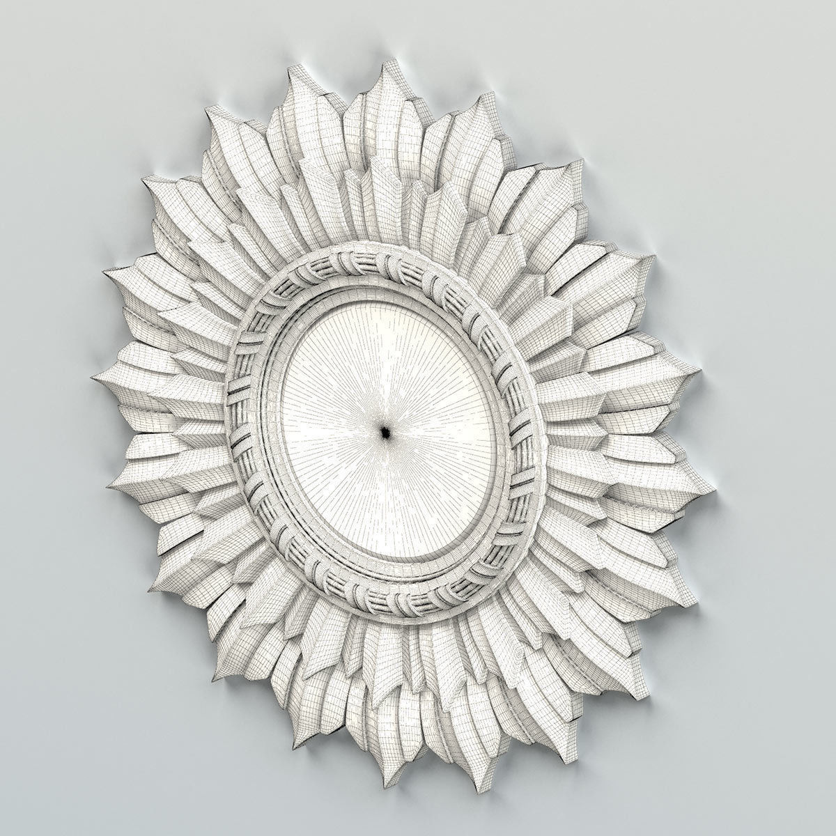 Round mirror frame 005 3D model_6