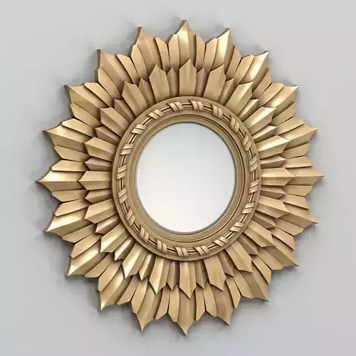 Round mirror frame 005 3D model