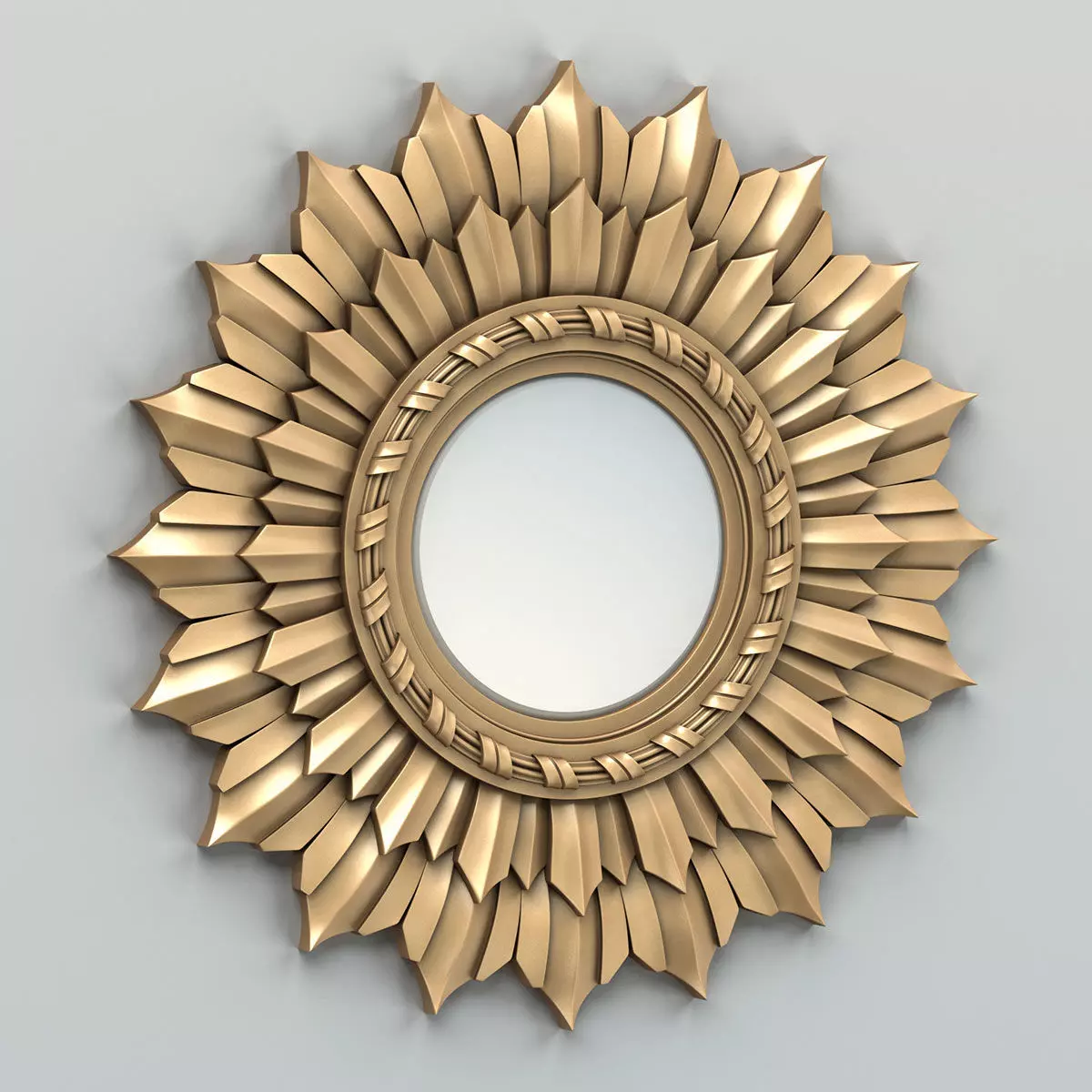 Round mirror frame 005 3D model_0