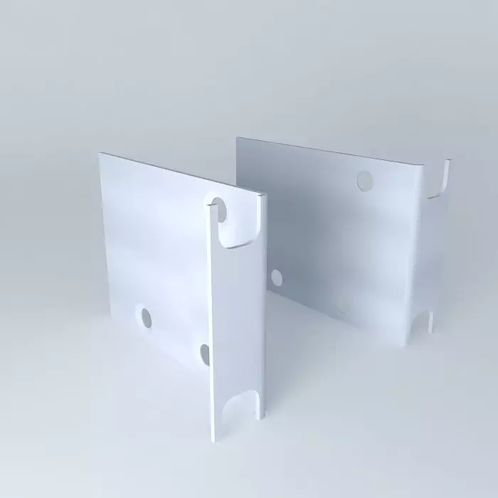 Cisco 1u Rack Mount 3D model_0