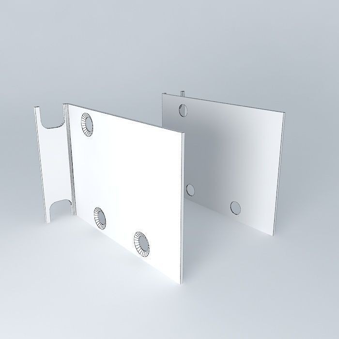 Cisco 1u Rack Mount 3D model_4