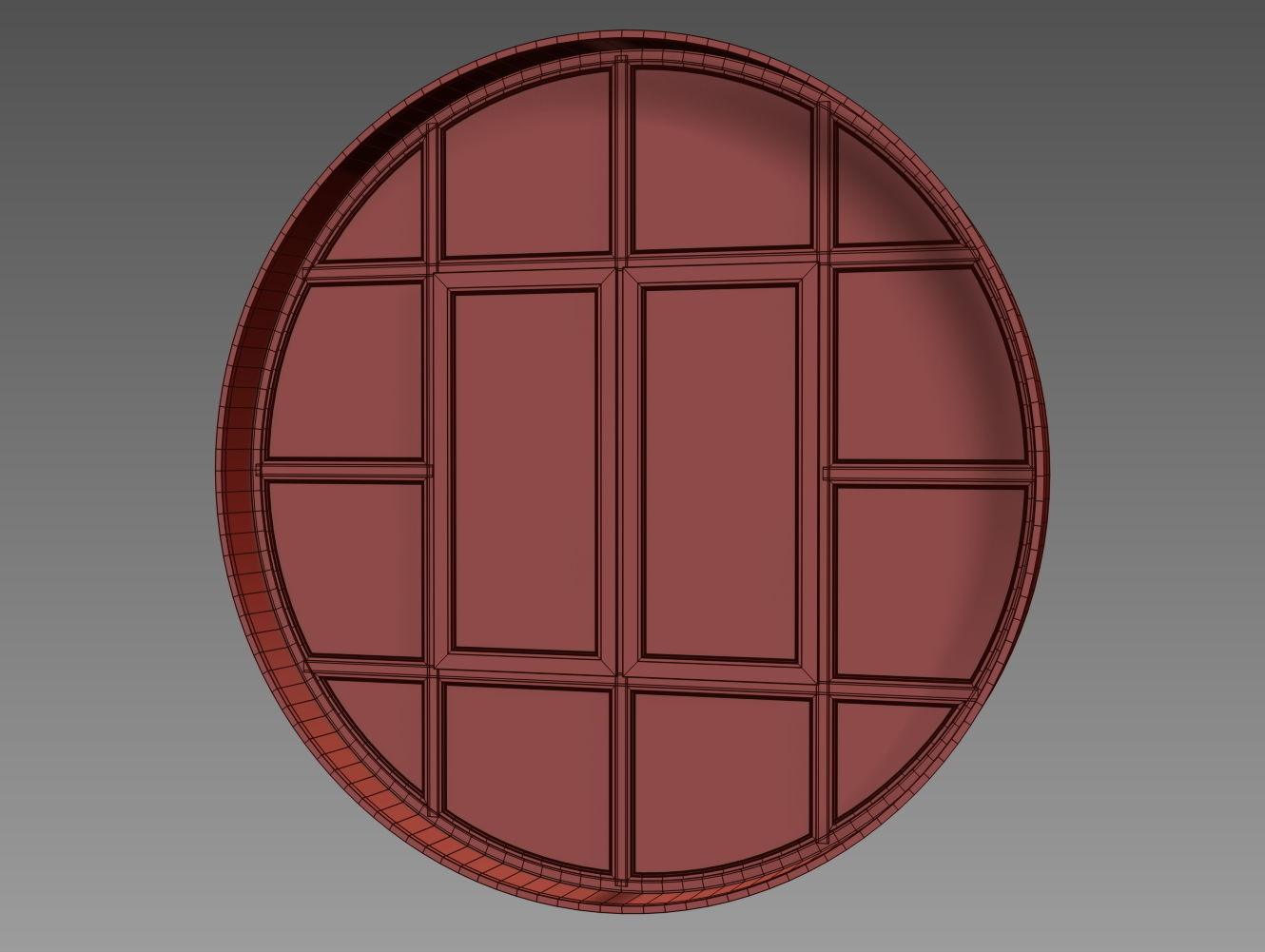 Round window set 3D model CGTrader