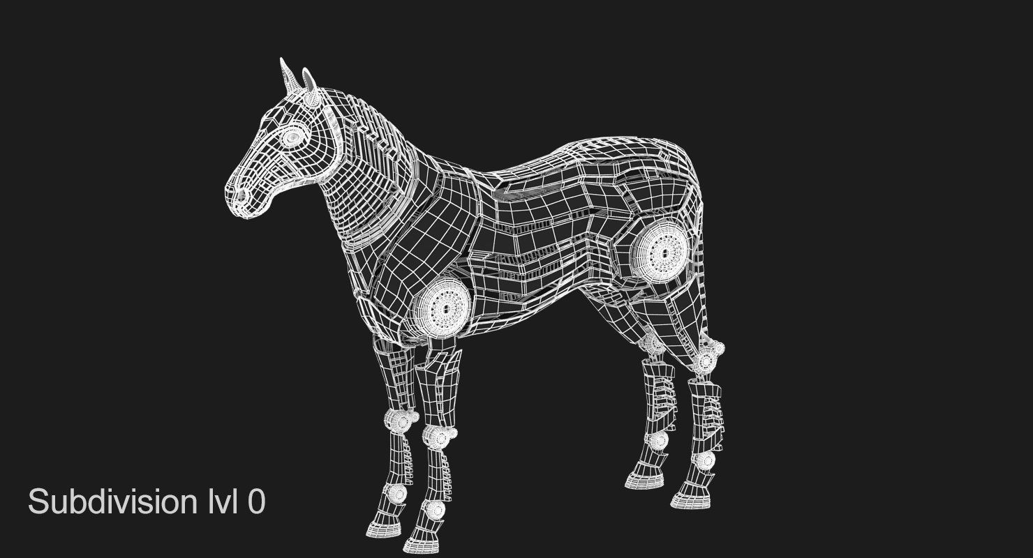 Robot Horse 3D model_12