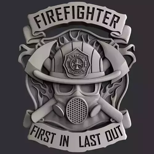 3d STL models for CNC router Firefighter 3D model