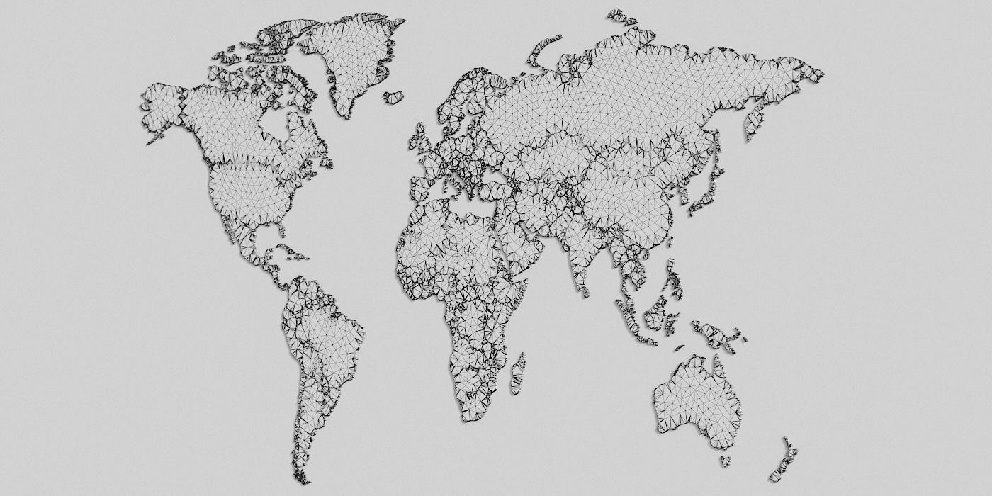 World map 3D model_7