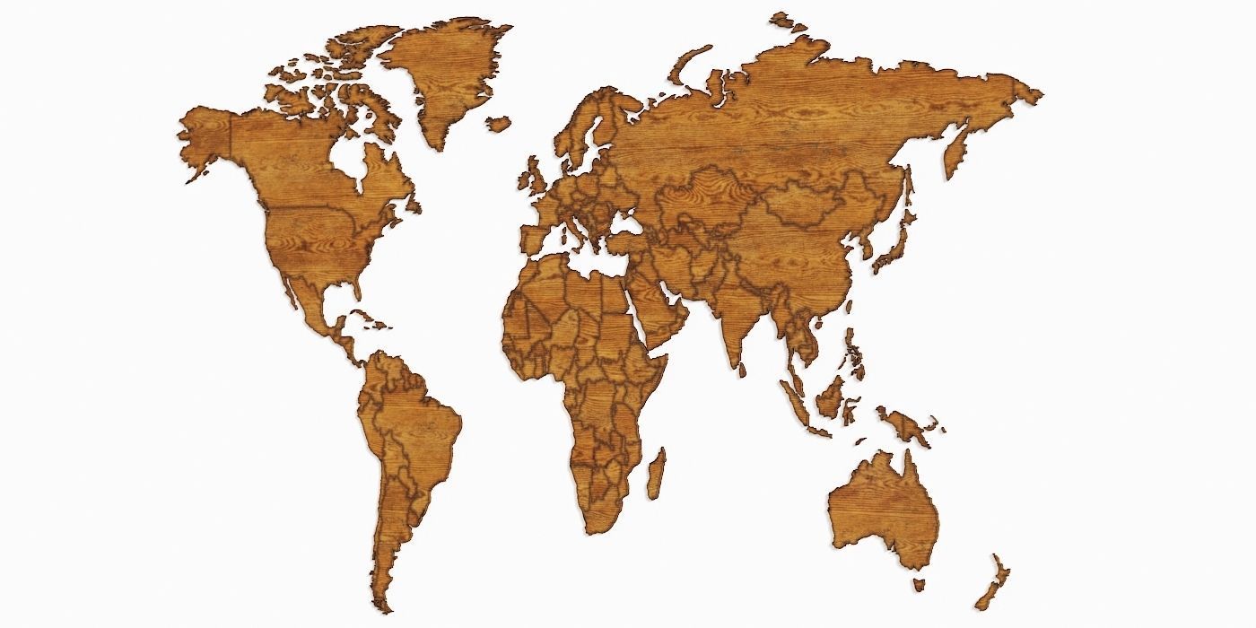 World map 3D model_2