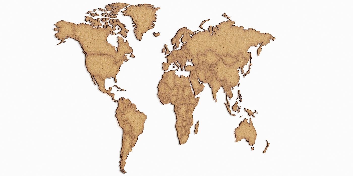 World map 3D model_4