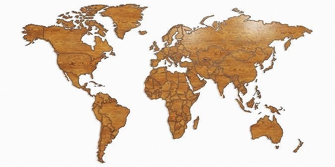World map 3D model