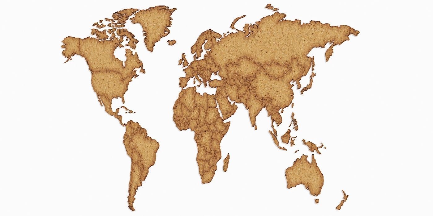 World map 3D model_3