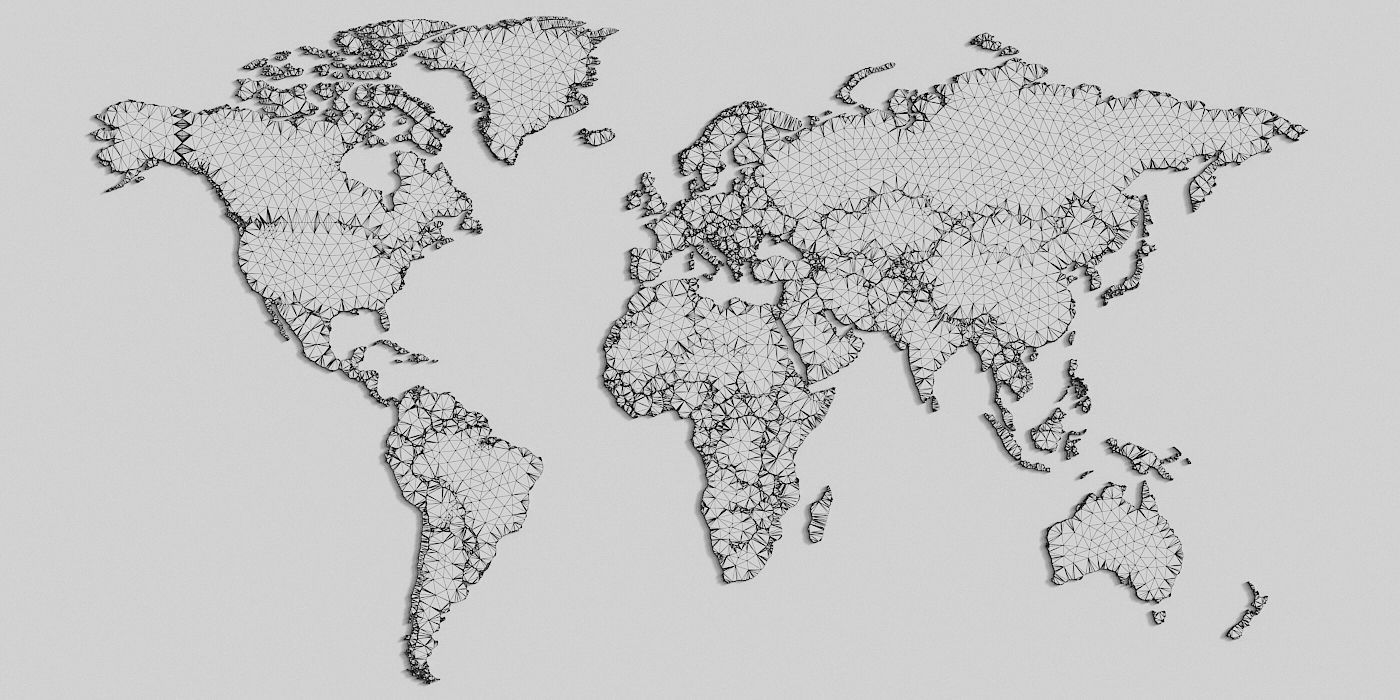 World map 3D model_6
