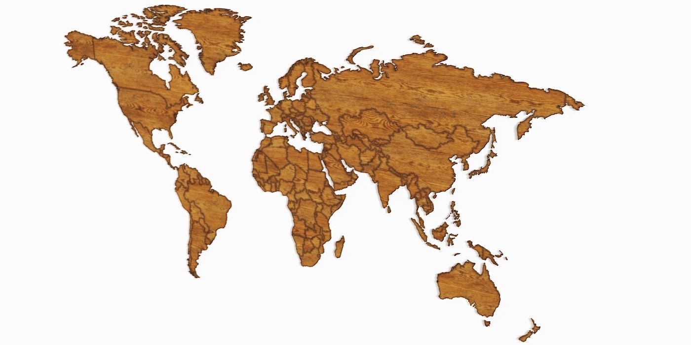 World map 3D model_5