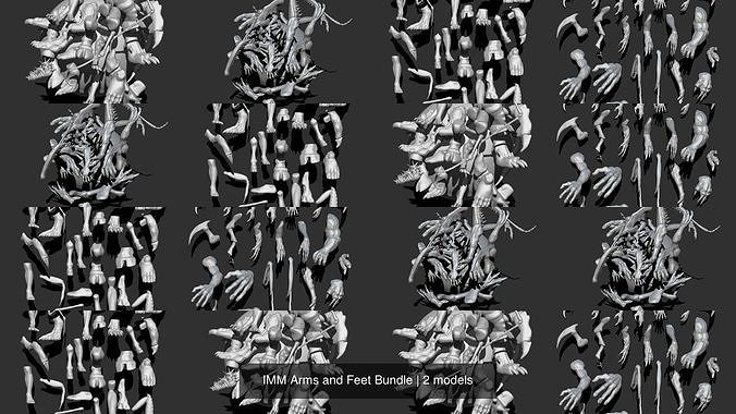 IMM Arms and Feet Bundle 3D Model Collection