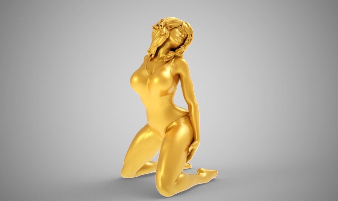 Sexy Swimmer Woman 3D print model_12