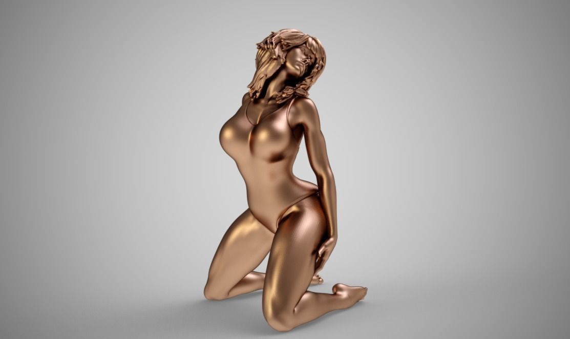 Sexy Swimmer Woman 3D print model_10