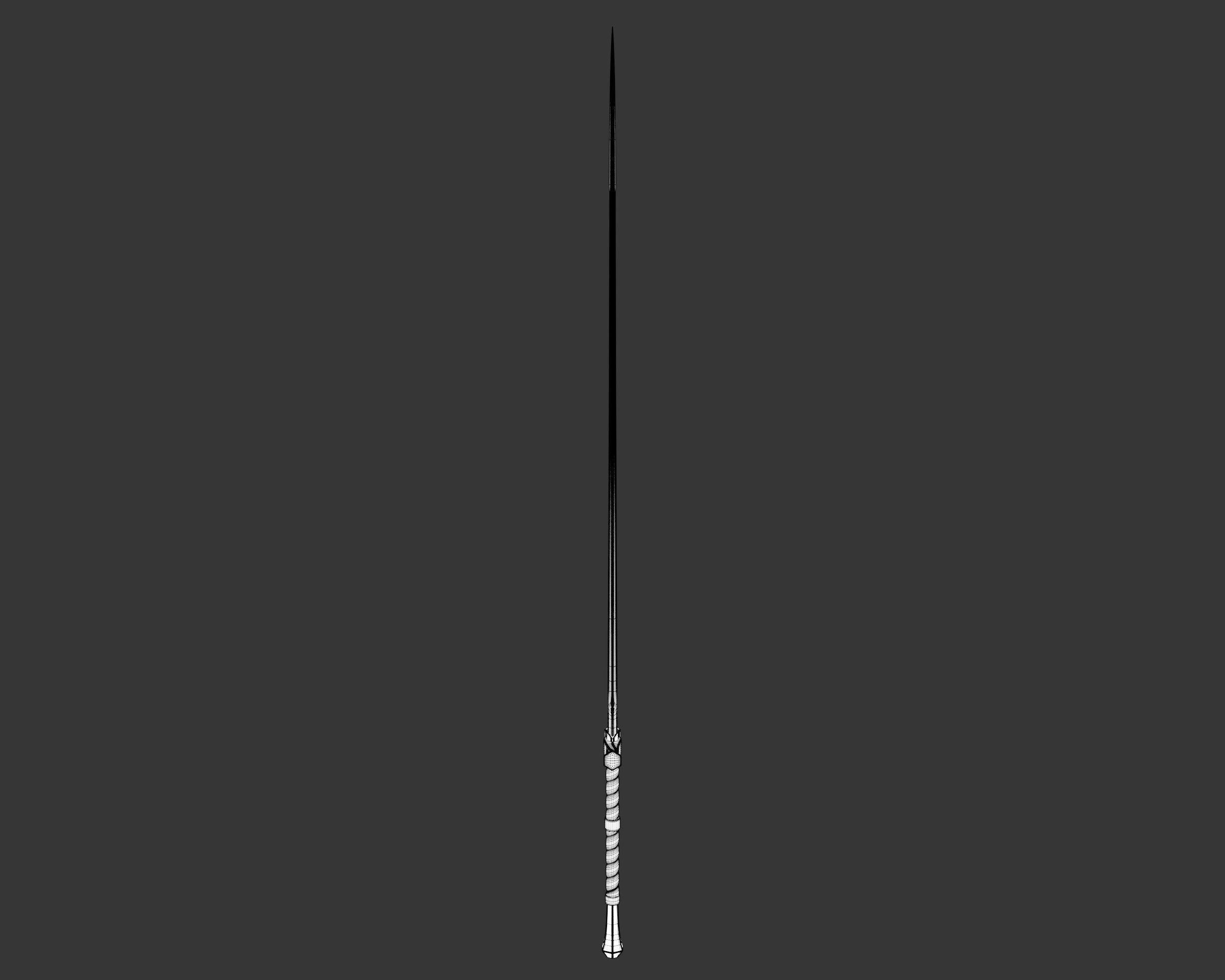 Medieval Noble Weapon Long Sword Low-poly 3D model_8