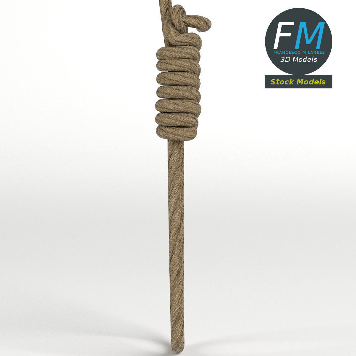 Hangman knot 3D model_4