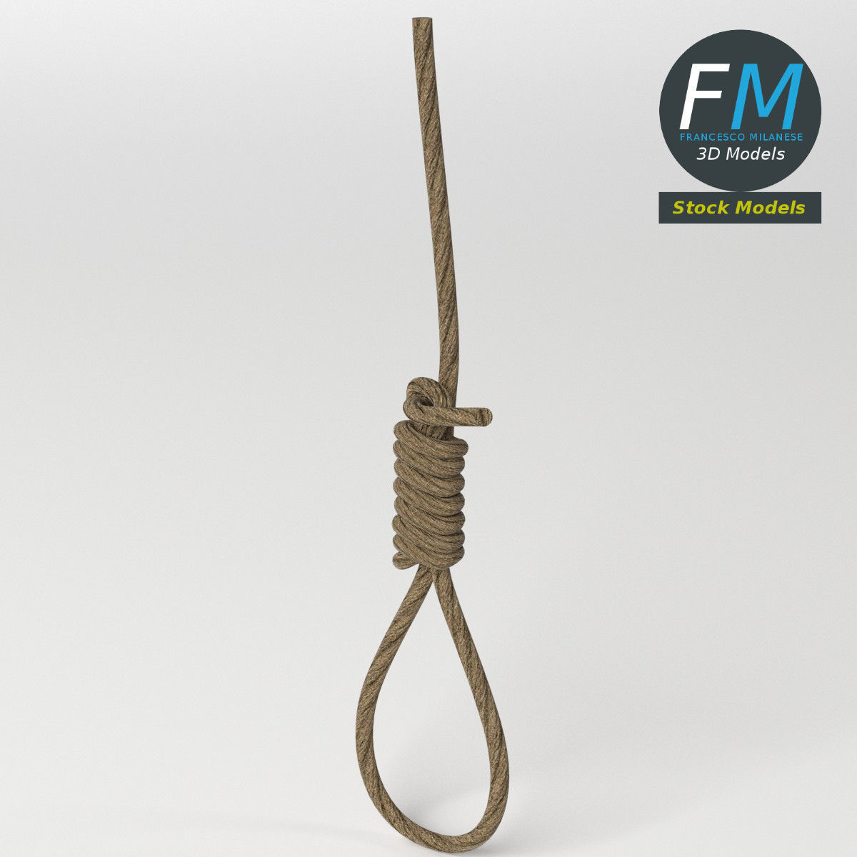 Hangman knot 3D model_5