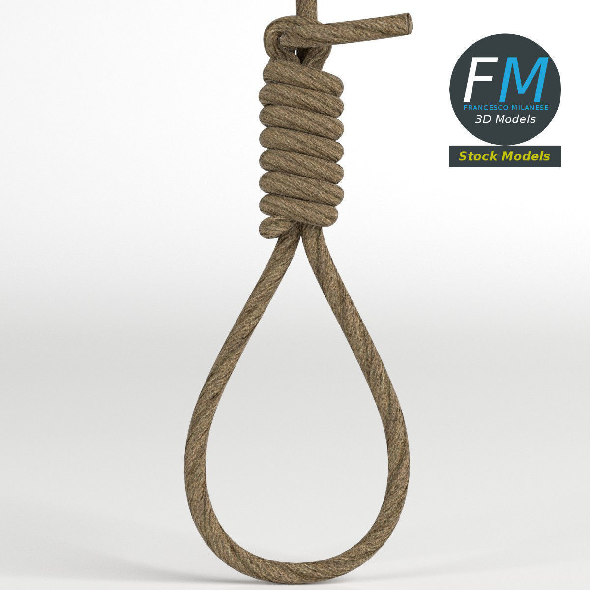 Hangman knot 3D model_3