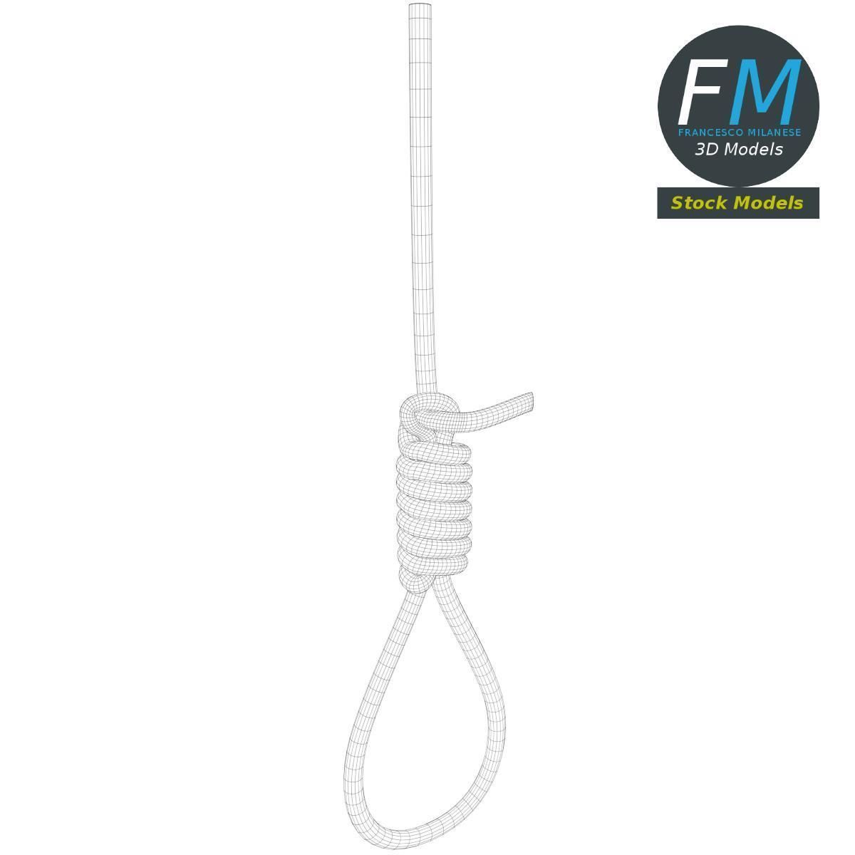 Hangman knot 3D model_7