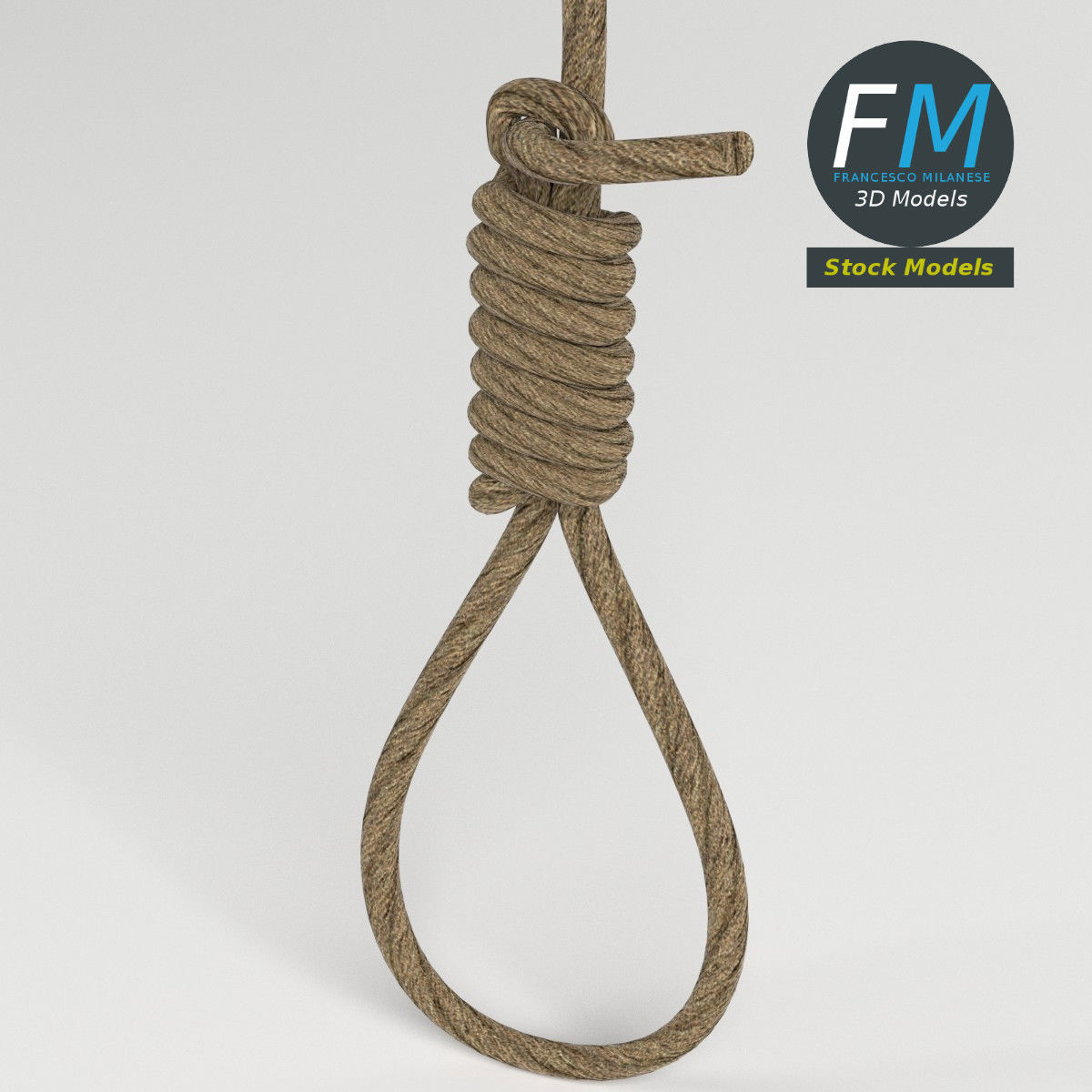 Hangman knot 3D model_2