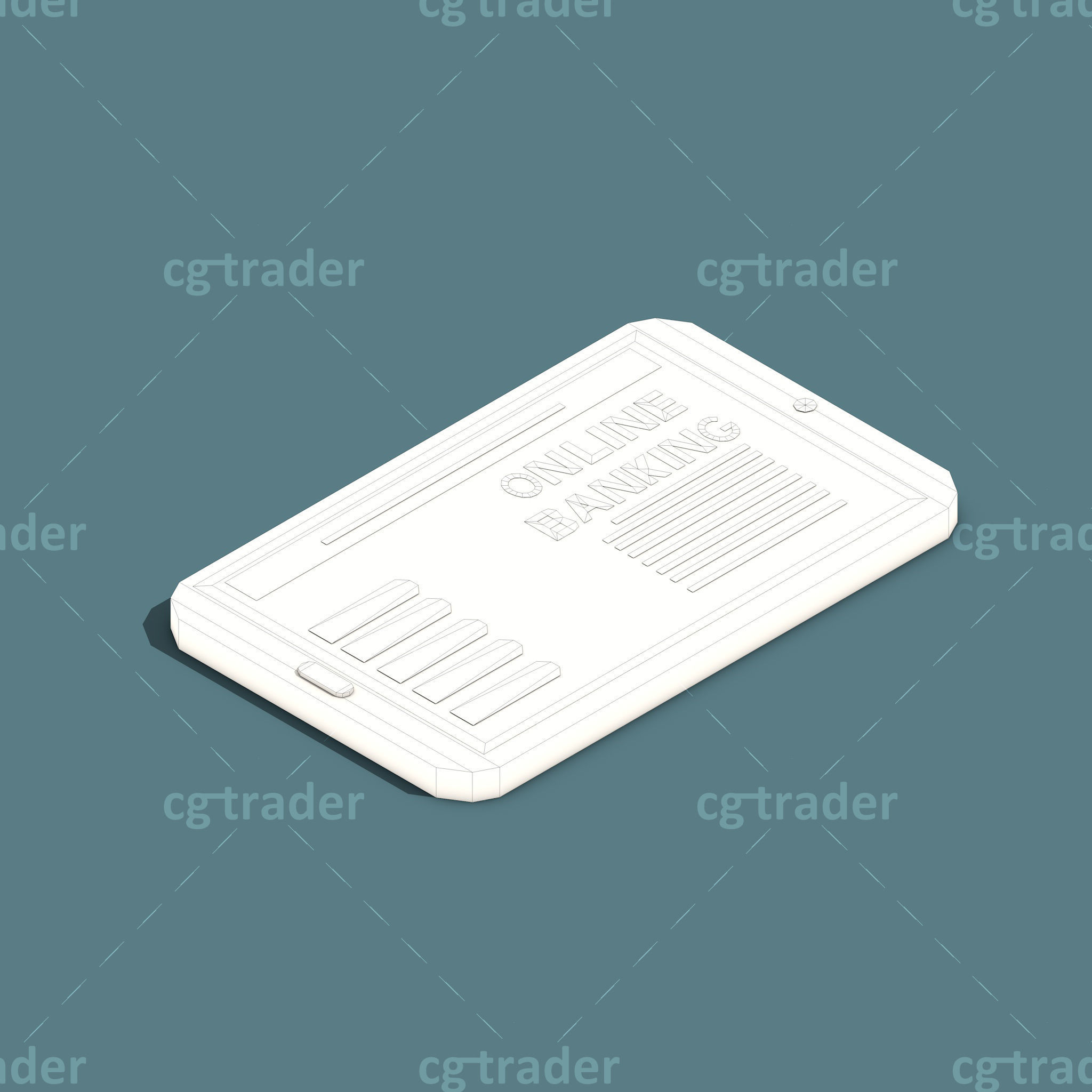 Low Poly Payment Methods Isometric Low-poly 3D model_13