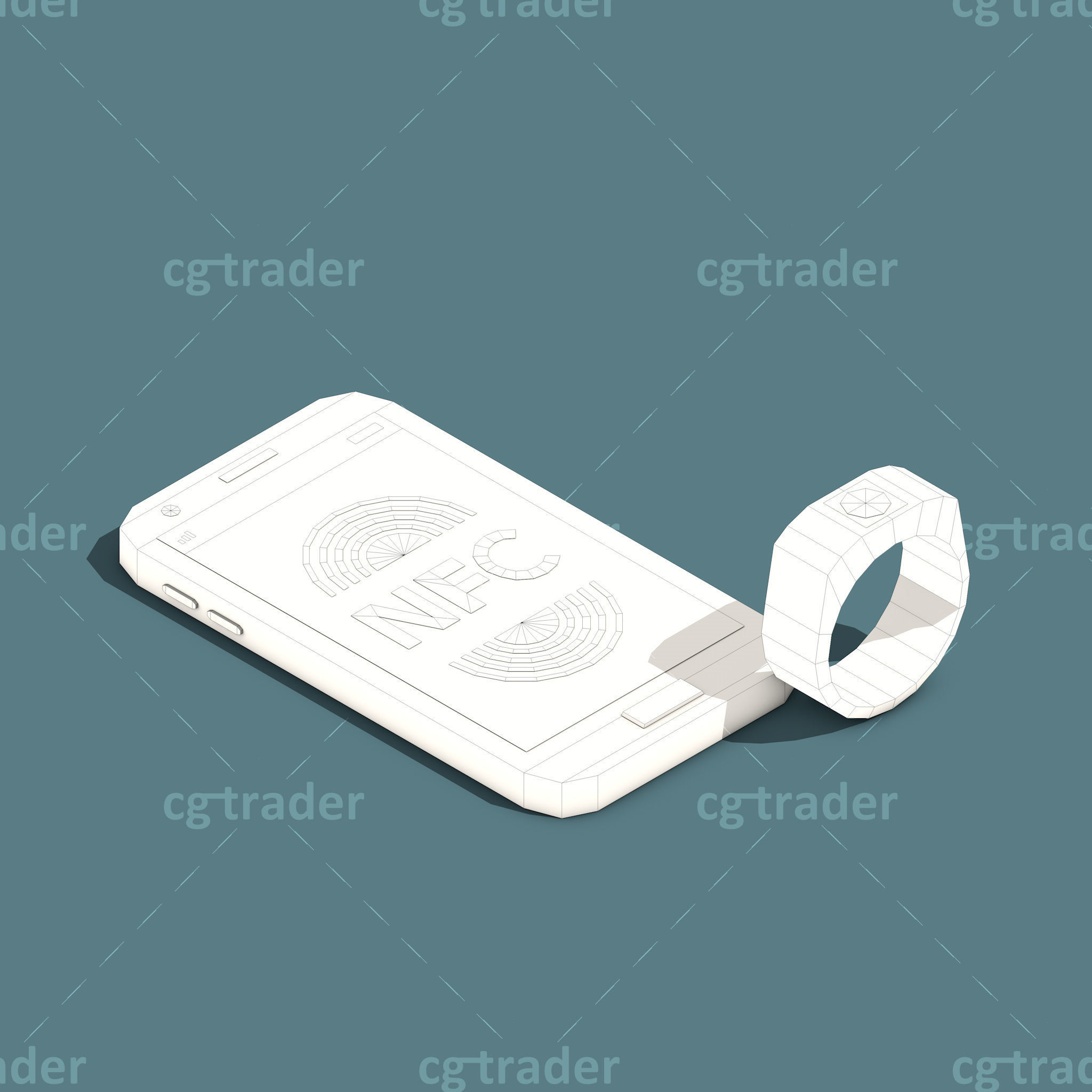 Low Poly Payment Methods Isometric Low-poly 3D model_11