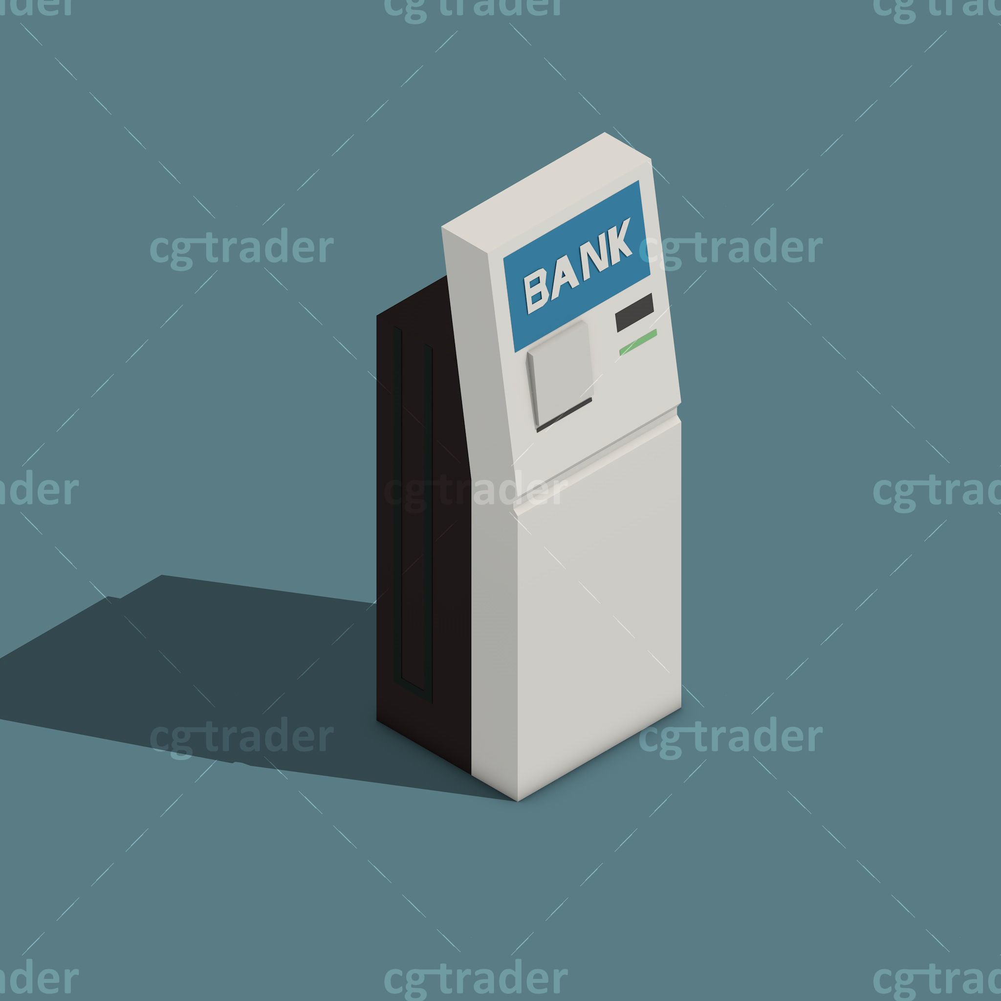 Low Poly Payment Methods Isometric Low-poly 3D model_14