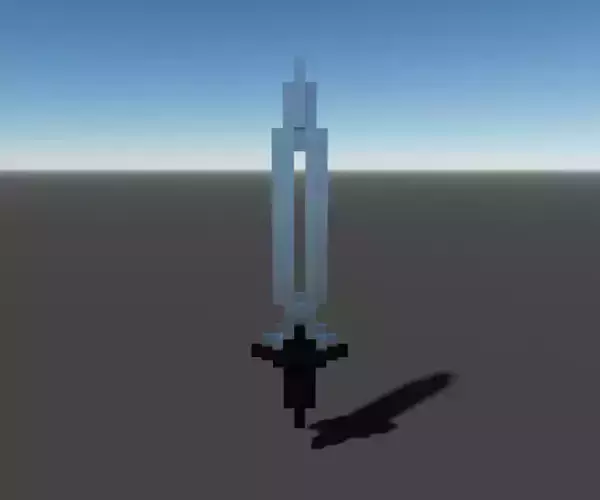 Sword in voxel graphic