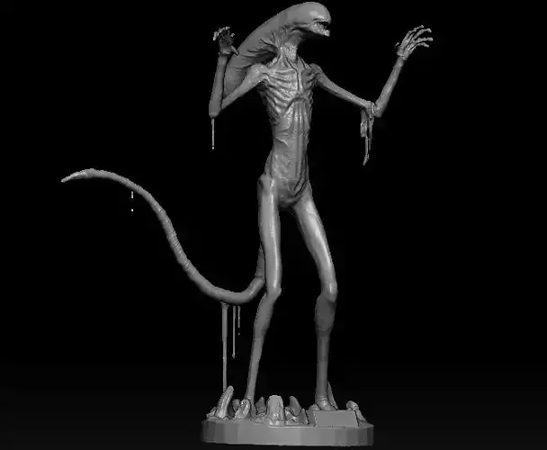 Alien covenant chestburster statue  3D model